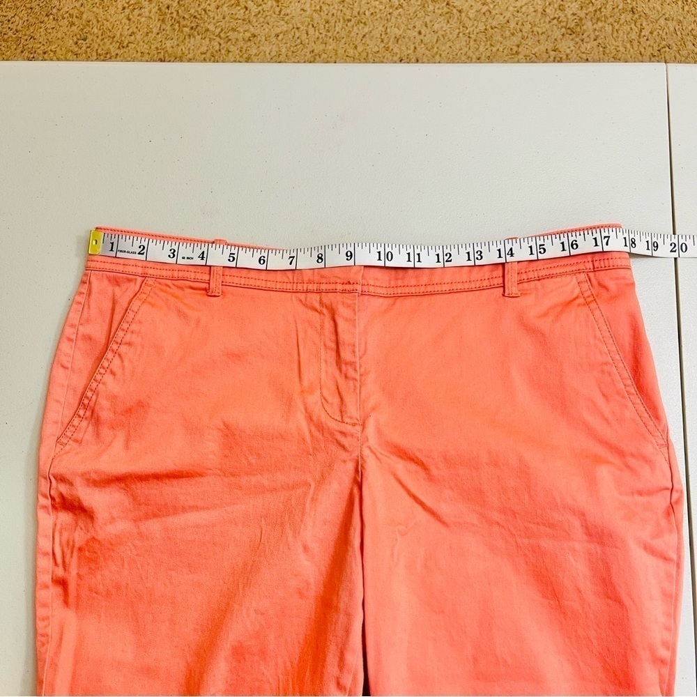 New York & Company High Rise Capri Cropped Pants Size 12 Coral Stretch Office - Picture 8 of 13